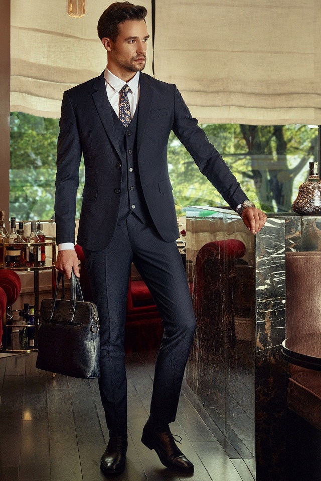 Bộ Suit Doanh Nhân Xanh Đen