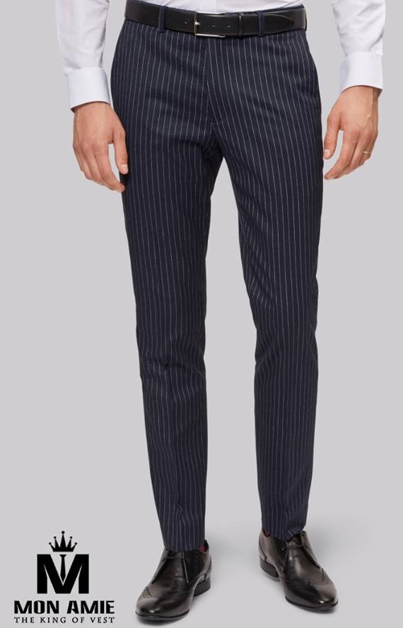 Details 154+ navy blue striped trousers