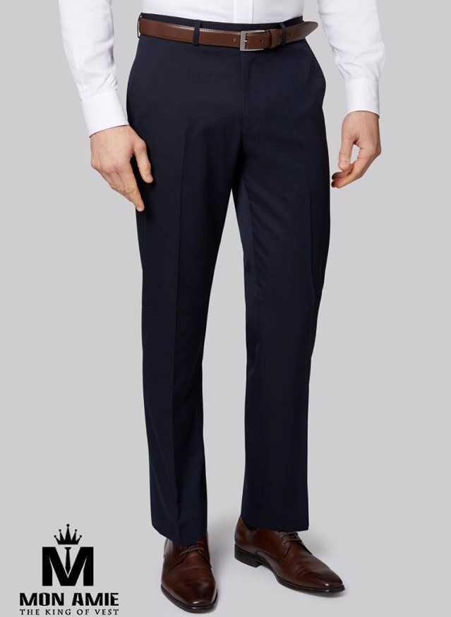 Men Regular Trouser in Dark Blue