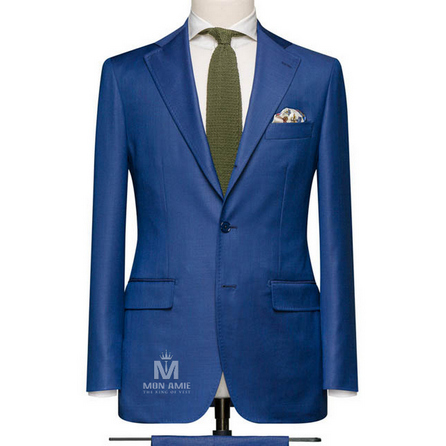 Blue 100 Wool Notch Label Suit 1134ZCE0002