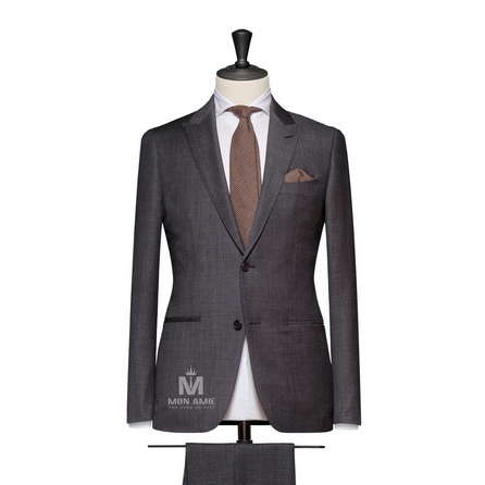 Dark Grey Wool And Linen Suit SG13DT6013