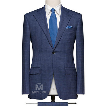 Grey Blue Notch Label Suit 01982CE0006