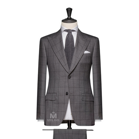 Medium Grey Peak Label Suit 753SB201