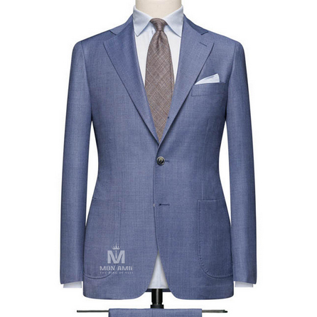 Slate Blue Notch Label Suit 625DT60905