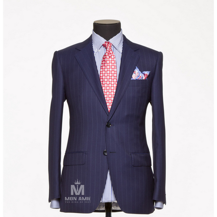 Stripes Blue Notch Label Suit BARXH6020