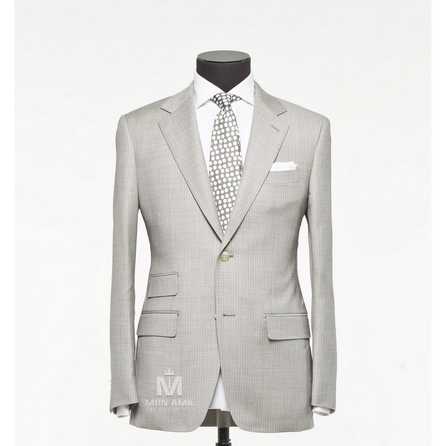 Stripes Grey Notch Label Suit BARXH6000