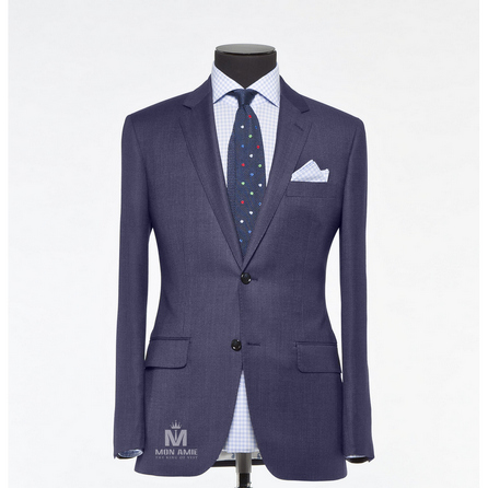 Plain Blue Notch Label Suit 71103DT7002
