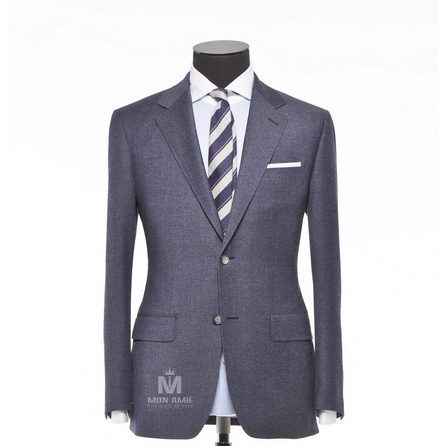 Plain Blue Notch Label Suit 980E407