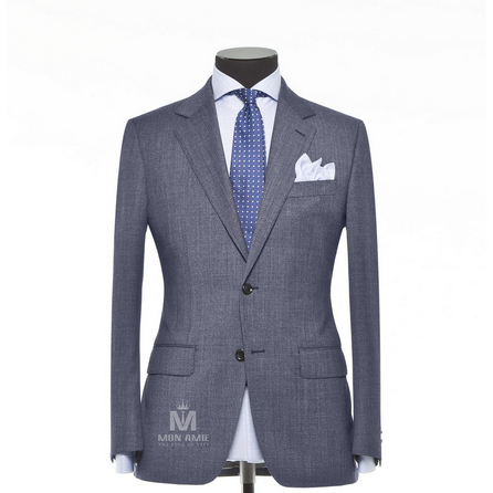 Plain Blue Notch Label Suit 624DT707