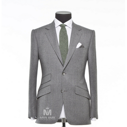 Stripes Grey Notch Label Suit BAR3502