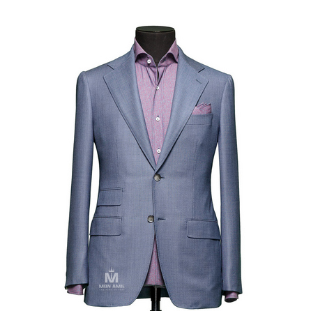 Birdseye Blue Notch Label Suit 71106DT7004