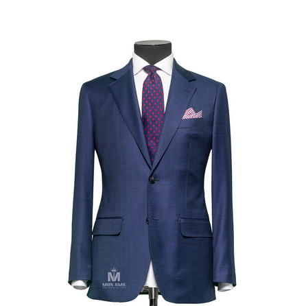Plain Blue Notch Label Suit 71108DT7005