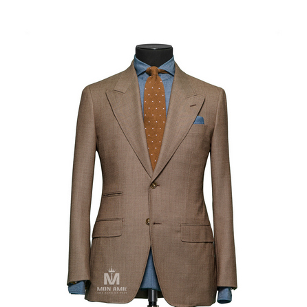 Birdseye Brown Peak Label Suit BAR15053