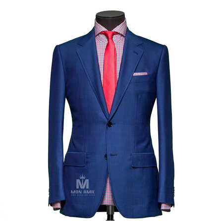Plain Blue Notch Label Suit 624DT60750