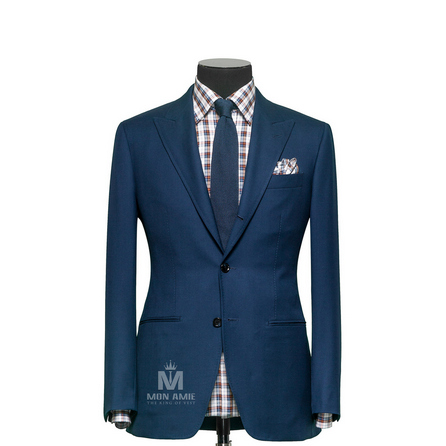 Plain Blue Notch Label Suit  TUVDT5029