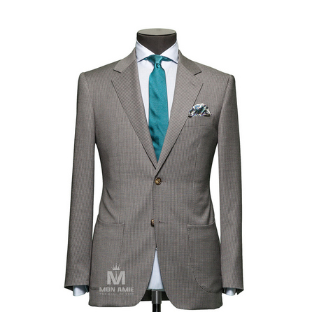 Stripes Grey Notch Label Suit BARXH6001