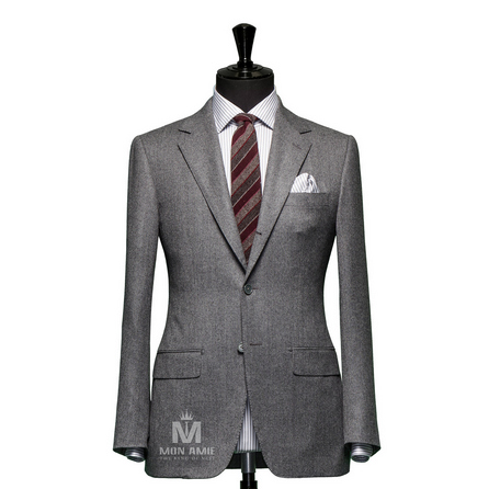 Plain Grey Notch Label Suit 624DT60803