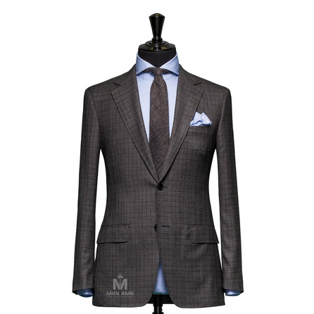 Glencheck Grey Notch Label Suit 753SB192