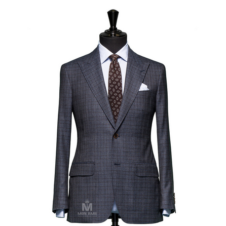 Glencheck Grey Peak Label Suit 753SB192