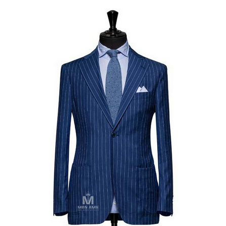 Blue Stripe Notch Label Suit 6965CE0294