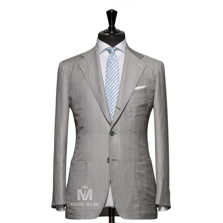 Plain Grey Notch Label Suit 723714
