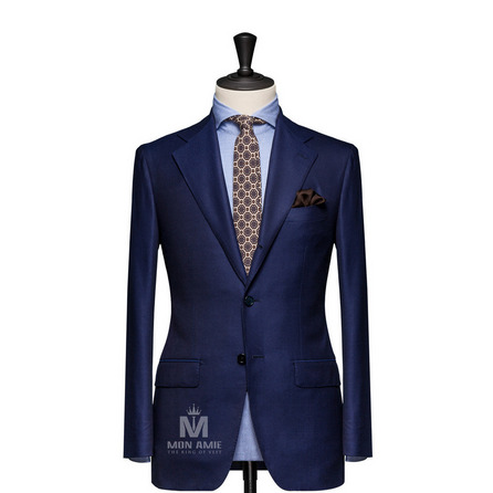 Plain Blue Notch Label Suit TUVDT5022