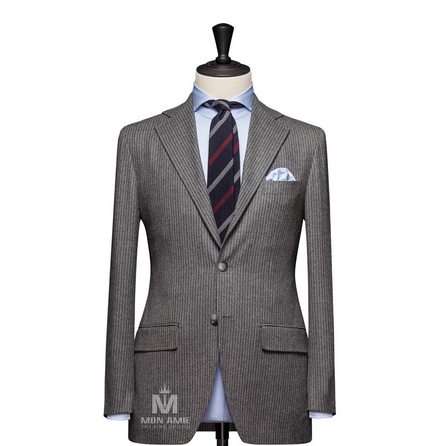 Stripe Grey Notch Label Suit 624DT60813