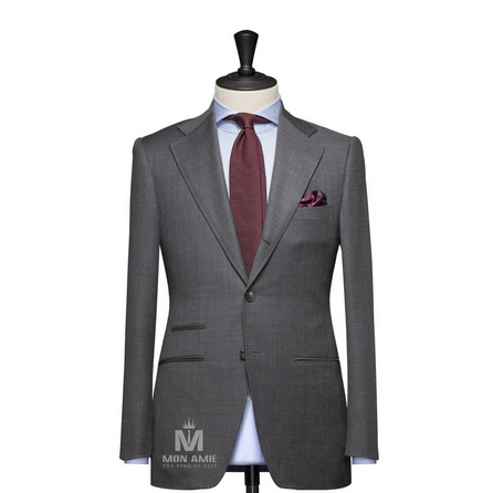 Plain Grey Notch Label Suit 723DT70705