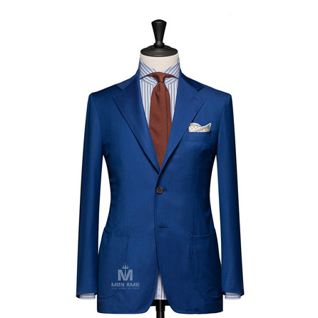 Plain Blue Notch Label Suit 624DT60768