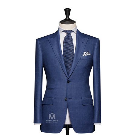 Birdseye Blue Peak Label Suit 523DT50720