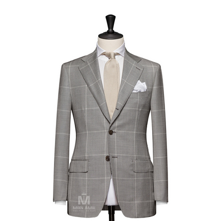 Glencheck Grey Notch Label Suit 6965CE0285