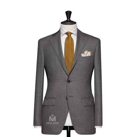 Birdseye Grey Notch Label Suit 523DT50718