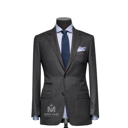 Sharkskin Grey Notch Label Suit 723DT70706
