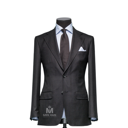 Plain Grey Notch Label Suit 523DT50703