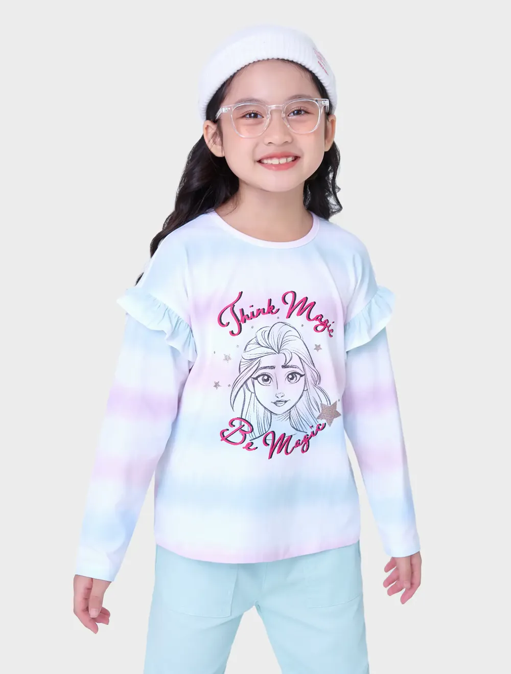 1tl23w006-fb446-2-thumb Áo phông bé gái dài tay phối bèo - Ảnh 1