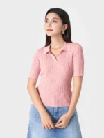 Áo cardigan nữ cổ tròn ngắn tay