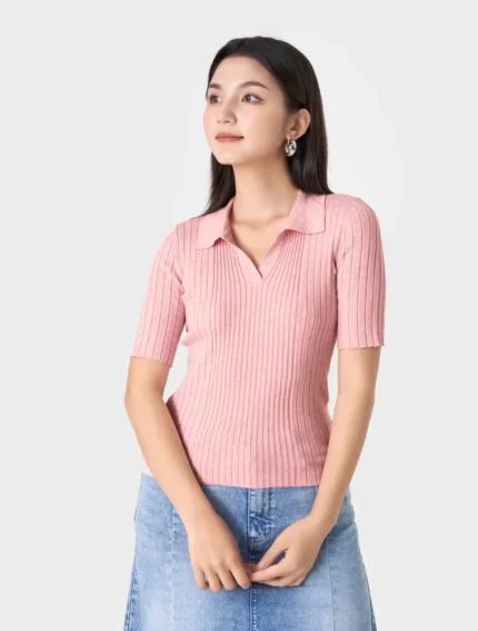 Áo cardigan nữ cổ tròn ngắn tay