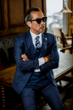 VEST 3 MẢNH MIDNIGHT COBALT STRIPE