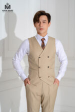 VEST 3 MẢNH BEIGE - Ảnh 5