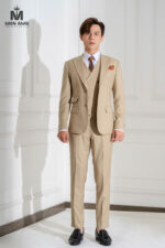 VEST 3 MẢNH BEIGE - Ảnh 3