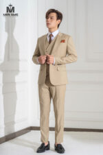 VEST 3 MẢNH BEIGE - Ảnh 4