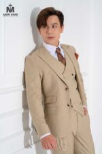 VEST 3 MẢNH BEIGE - Ảnh 2