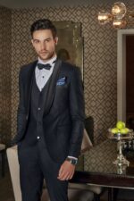 VEST 3 MẢNH TUXEDO ĐEN CAO CẤP - Ảnh 2
