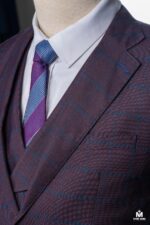 VEST 3 MẢNH RAISIN BLUE PLẠID - Ảnh 2