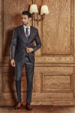 VEST 3 MẢNH BROWN PLAID GREY CAO CẤP - Ảnh 2