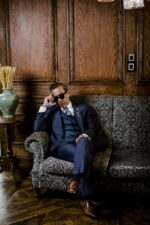 VEST 3 MẢNH MIDNIGHT COBALT STRIPE - Ảnh 4