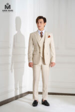 VEST 3 MẢNH CREAM - Ảnh 5