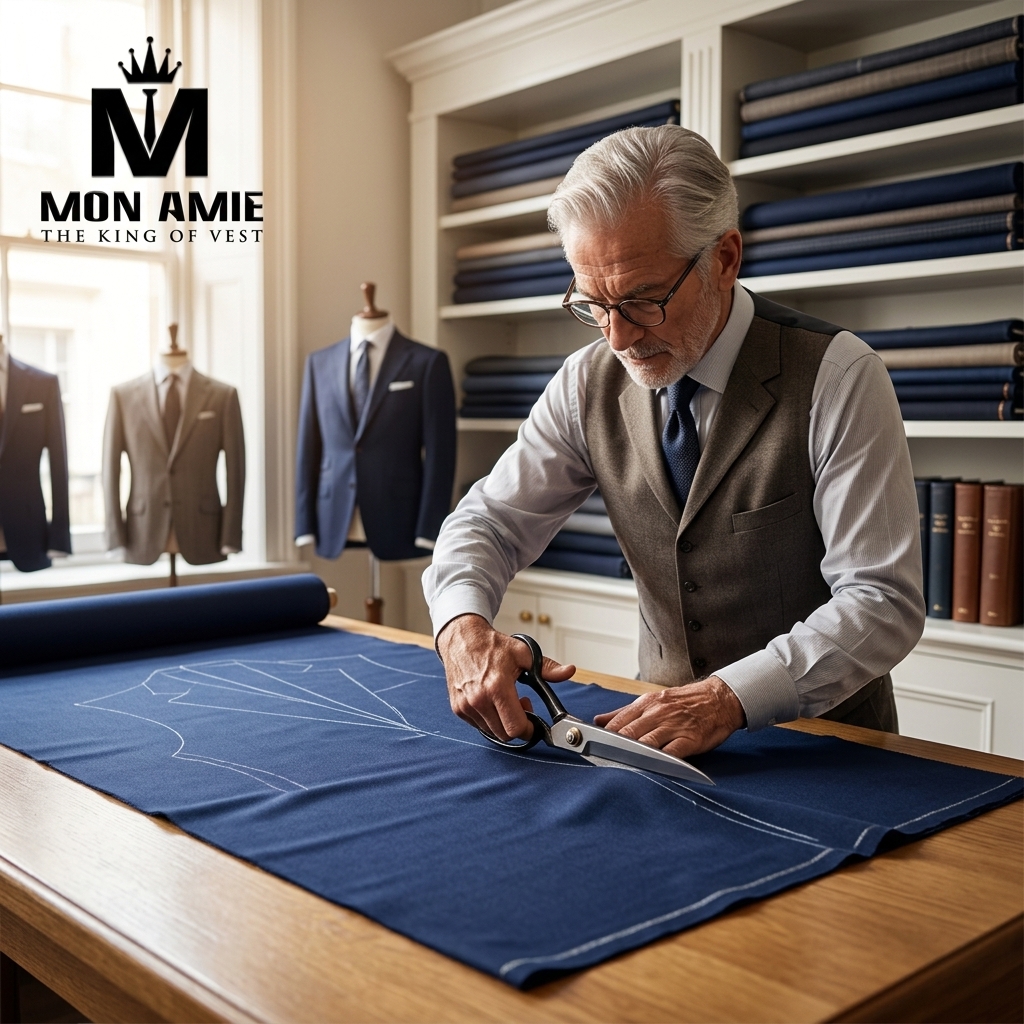 Nghệ nhân thực hiện may đo vest trong 24h với sự tỉ mỉ