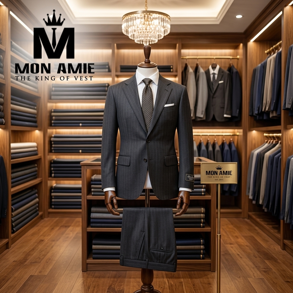 Bộ Suit hoàn thiện từ dịch vụ may đo vest trong 24h