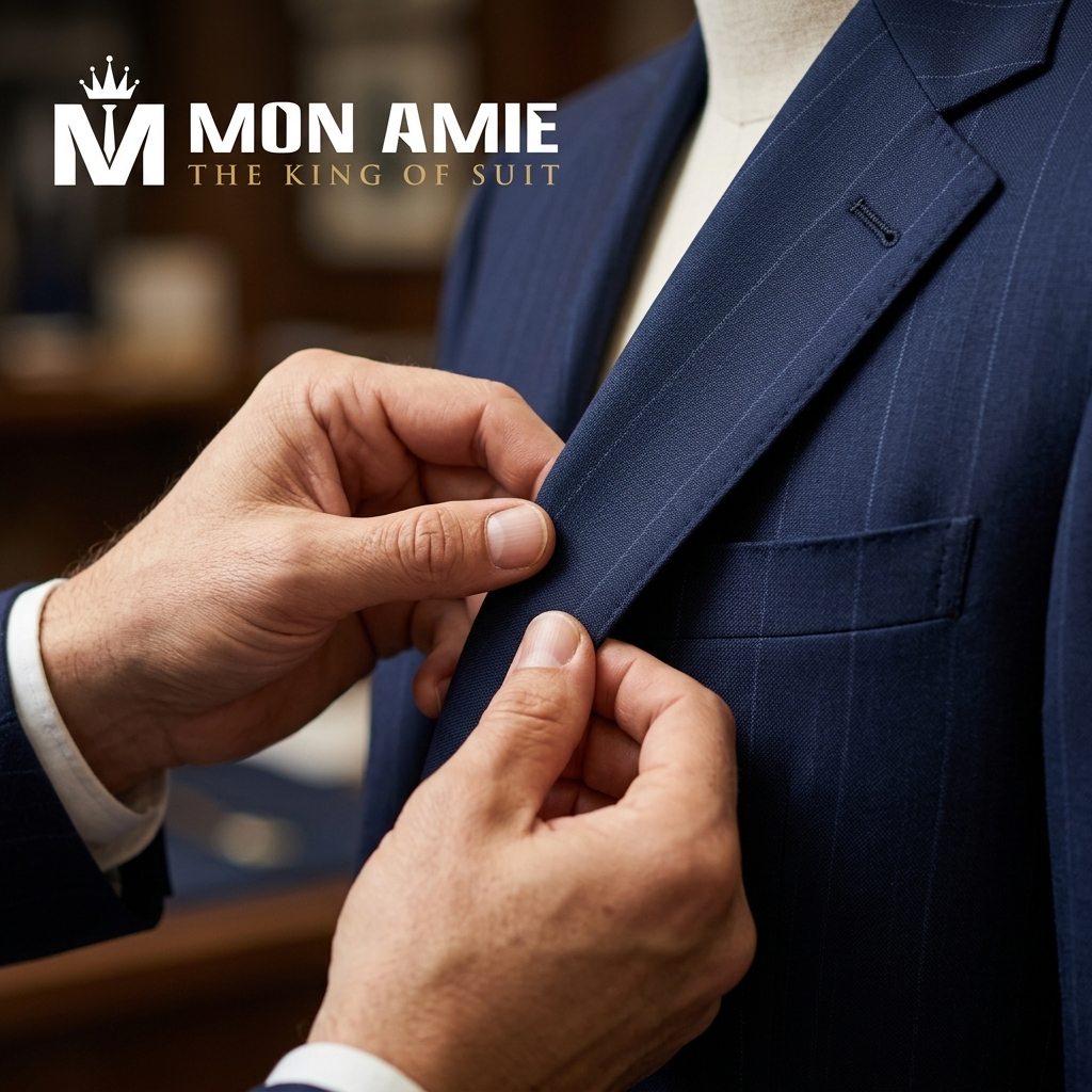 chi tiết may đo suit doanh nhân bespoke